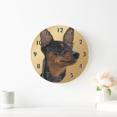 Miniatuur Pinscher Art Wall klok (Huis)