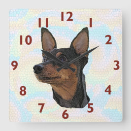 Miniatuur Pinscher Art Wall klok
