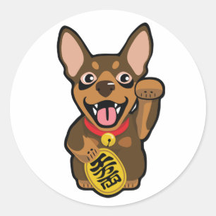 Miniatuur Pinscher Chocolade Min Pin Dog Sticker