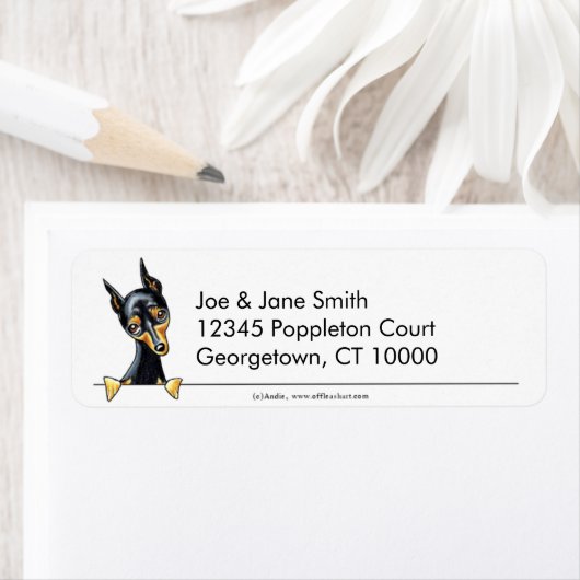 Miniatuur Pinscher Clean in Simple Etiket (Insitu)