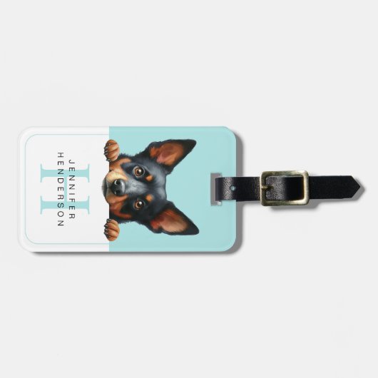 Miniatuur Pinscher Dog Bagagelabels (Voorkant horizontaal)