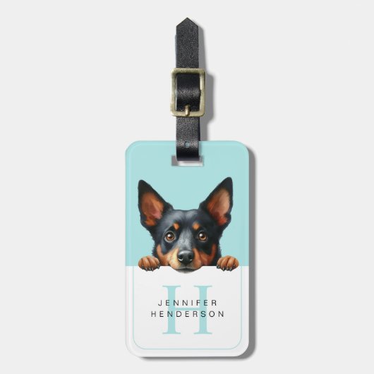 Miniatuur Pinscher Dog Bagagelabels (Voorkant verticaal)