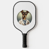 Miniatuur Pinscher Dog Doctor Pickleball Paddle (Voorkant)