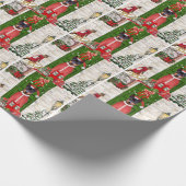Miniatuur Pinscher Dog Kerstmis Cadeaupapier (Hoek)
