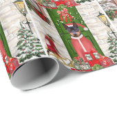 Miniatuur Pinscher Dog Kerstmis Cadeaupapier (Rol Hoek)