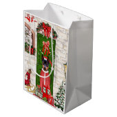 Miniatuur Pinscher Dog Kerstmis Medium Cadeauzakje (Achterkant Gekanteld)