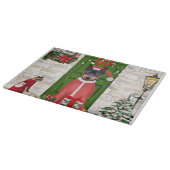 Miniatuur Pinscher Dog Kerstmis Snijplank (Hoek)