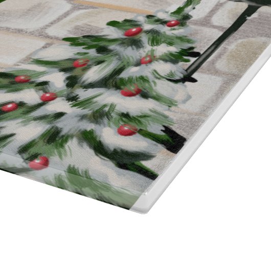 Miniatuur Pinscher Dog Kerstmis Snijplank (Hoek)