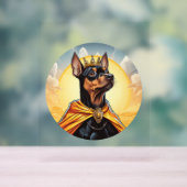 Miniatuur Pinscher Dog King Acryl Bord (Neutraal)