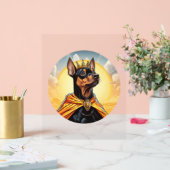 Miniatuur Pinscher Dog King Acryl Bord (Huwelijk)