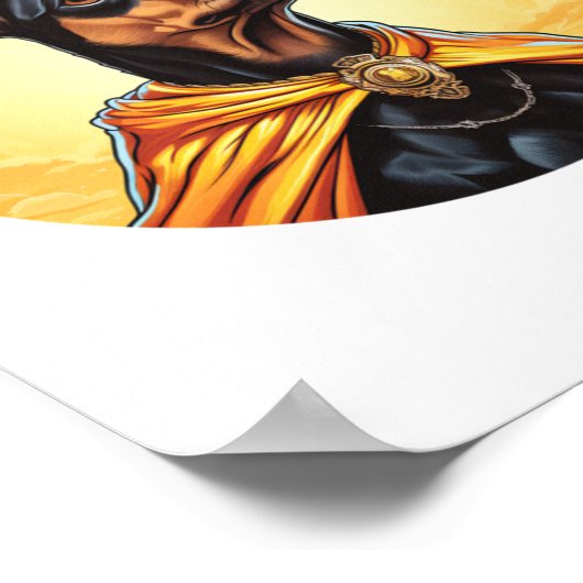 Miniatuur Pinscher Dog King Poster (Hoek)