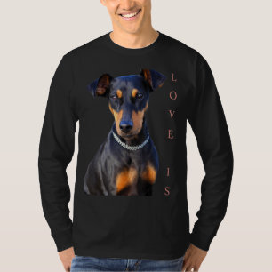 Miniatuur Pinscher Dog mama Papa T Love Puppy Pet T-shirt