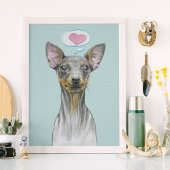 Miniatuur pinscher Dog portret Kute puppy love Poster
