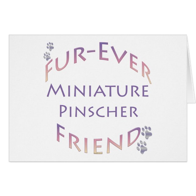Miniatuur Pinscher Furever (Voorkant Horizontaal)