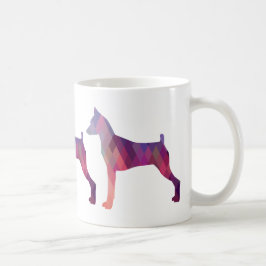 Miniatuur Pinscher Geometric Patroon silhouette Koffiemok