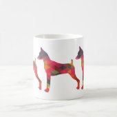 Miniatuur Pinscher Geometric Pattern Silhouette Koffiemok (Center)