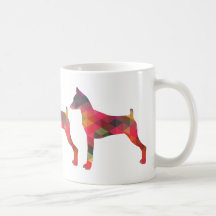 Miniatuur Pinscher Geometric Pattern Silhouette