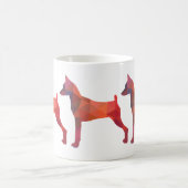 Miniatuur Pinscher Geometric Pattern Silhouette Koffiemok (Center)