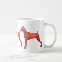 Miniatuur Pinscher Geometric Pattern Silhouette