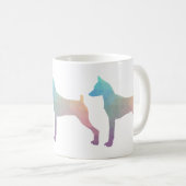 Miniatuur Pinscher Geometric Pattern Silhouette Koffiemok (Voorkant rechts)