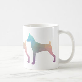 Miniatuur Pinscher Geometric Pattern Silhouette Koffiemok