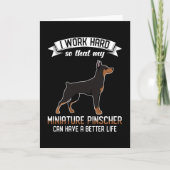 Miniatuur Pinscher Gezegde Grappig Kaart (Voorkant)