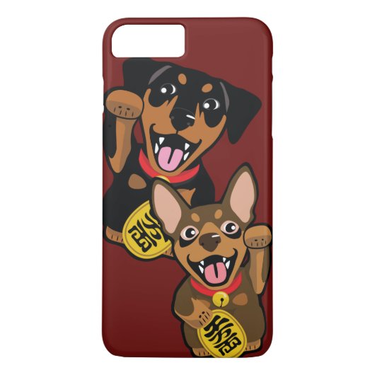 Miniatuur Pinscher Good Luck iPhone Case (Achterkant)