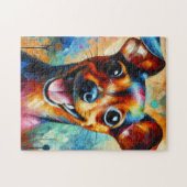 Miniatuur Pinscher Hond Acryl Print Legpuzzel (Horizontaal)