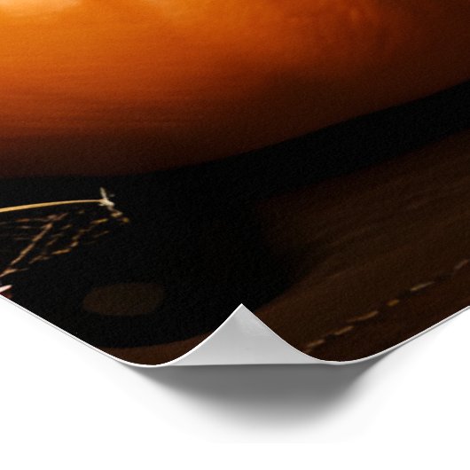 Miniatuur Pinscher hond in een Halloween-feest Poster (Hoek)