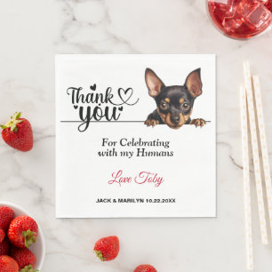 Miniatuur Pinscher Hond Papier Servet
