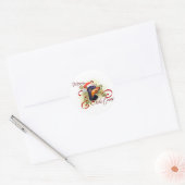 Miniatuur Pinscher Kerst stickers (Envelop)