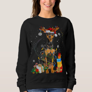 Miniatuur Pinscher-kerstboom Light Pajama Dog Trui