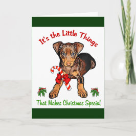 Miniatuur Pinscher-kerstcadeautjes Feestdagen Kaart