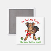Miniatuur Pinscher-kerstcadeautjes Magneet (Voorkant / Achterkant)