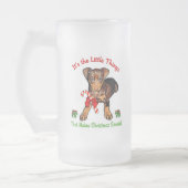 Miniatuur Pinscher-kerstcadeautjes Matglas Bierpul (Links)