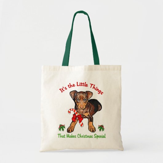 Miniatuur Pinscher-kerstcadeautjes Tote Bag (Voorkant)