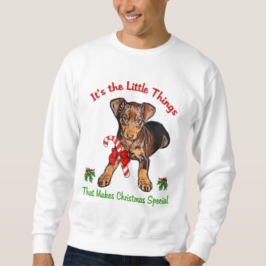 Miniatuur Pinscher-kerstcadeautjes Trui (Voorkant)