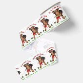 Miniatuur Pinscher Kerstmis Grosgrain Lint (Achterkant)