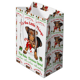 Miniatuur Pinscher Kerstmis Medium Cadeauzakje