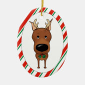 Miniatuur Pinscher-kerstversiering Keramisch Ornament (Voorkant)