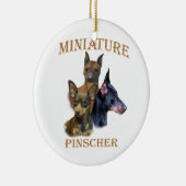 Miniatuur Pinscher-kerstversiering Keramisch Ornament (Rechts)