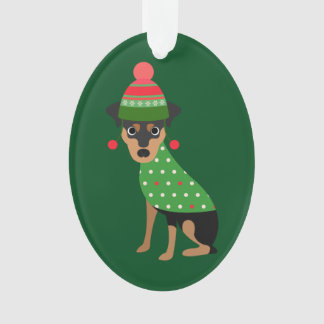 Miniatuur Pinscher-kerstversiering Ornament