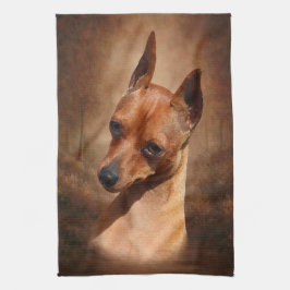 Miniatuur Pinscher Kitchen Towel Theedoek