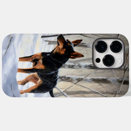Miniatuur Pinscher Laat Het Sneeuw Kerstmis Case-Mate iPhone Case (Achterkant (horizontaal))