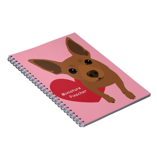 Miniatuur Pinscher-laptop Notitieboek (Rechterzijde)