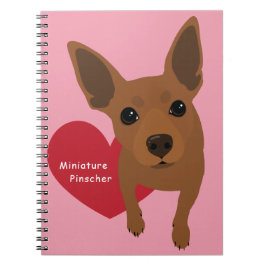 Miniatuur Pinscher-laptop Notitieboek