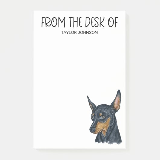 Miniatuur Pinscher Lover Post-it® Notes (Voorkant)