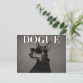 Miniatuur Pinscher Luxe Mode Hond Briefkaart (Staand voorkant)