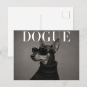 Miniatuur Pinscher Luxe Mode Hond Briefkaart (Voorkant / Achterkant)