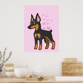 Miniatuur Pinscher/Manchester Terrier Love Poster (Keuken)